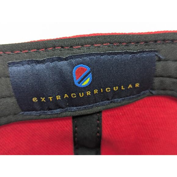 NWT Extracurricular Golf Penman Snapback Hat Cap Red Adjustable Yupoong - Picture 8 of 9